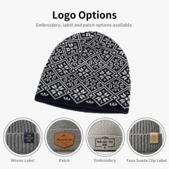Nordic Mosaic Skull Beanie