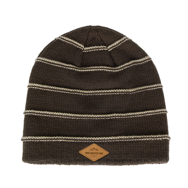 Contrast Trackline Skull Beanie