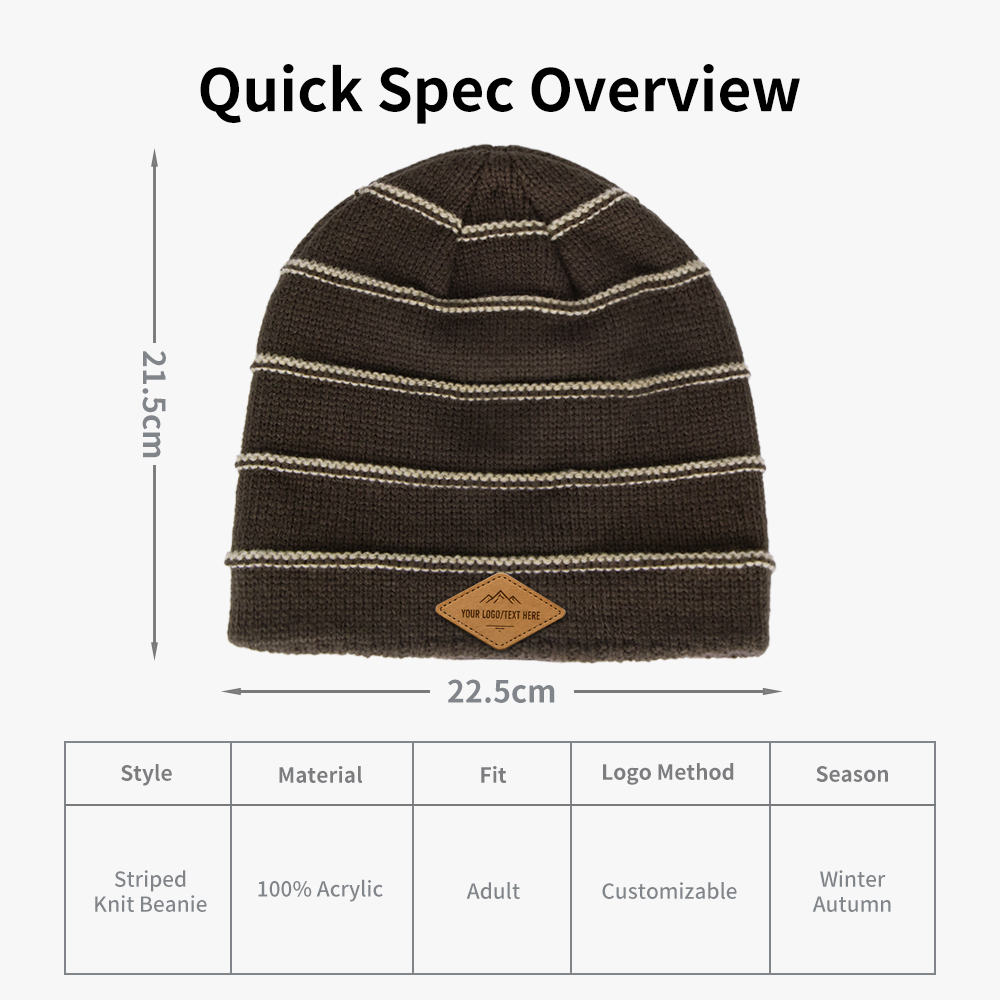 Contrast Trackline Skull Beanie