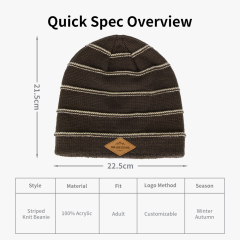 Contrast Trackline Skull Beanie