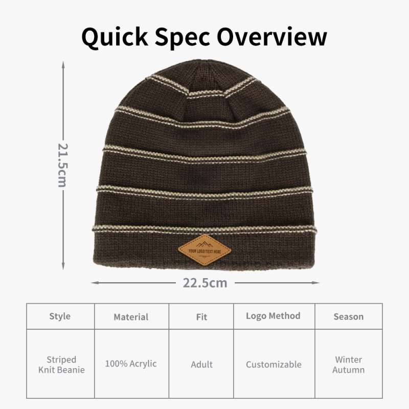 Contrast Trackline Skull Beanie