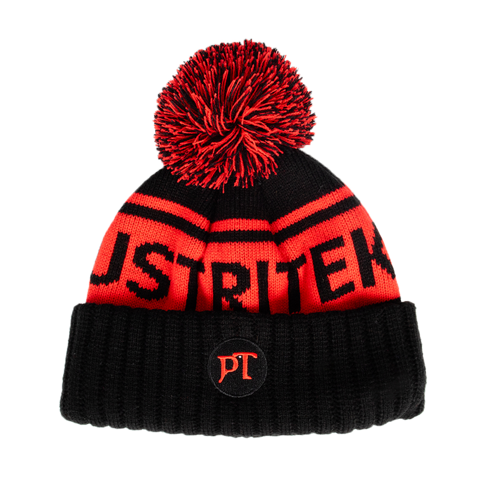 Jacquard Pom Cuff Beanie