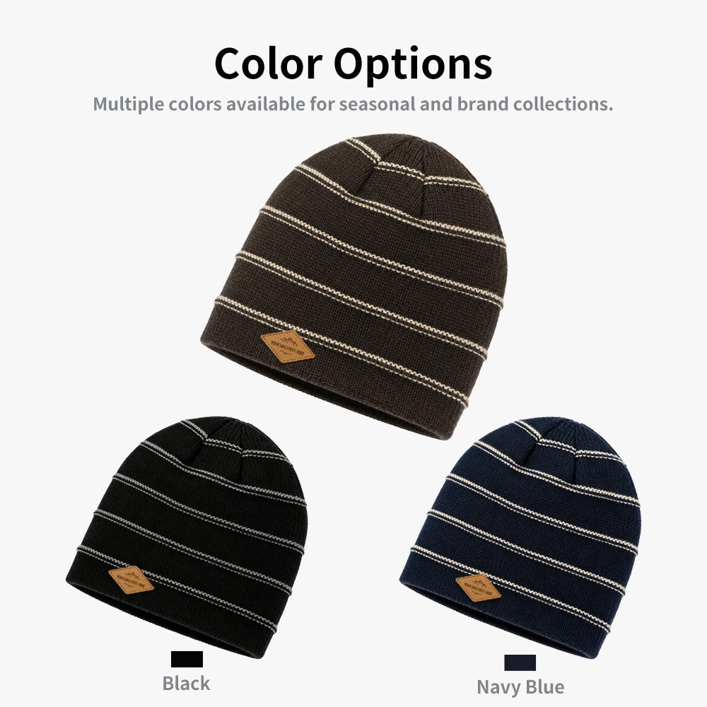 Contrast Trackline Skull Beanie