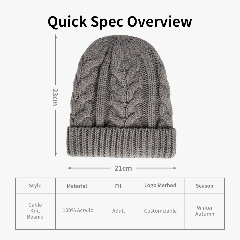 Sculpted Cable Rib Beanie