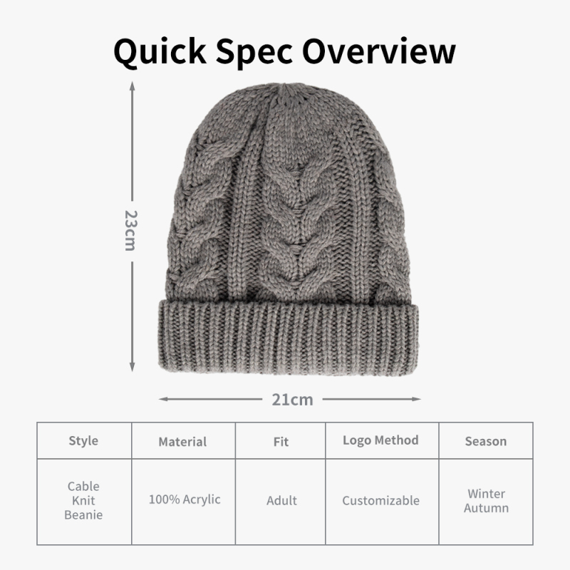 Sculpted Cable Rib Beanie