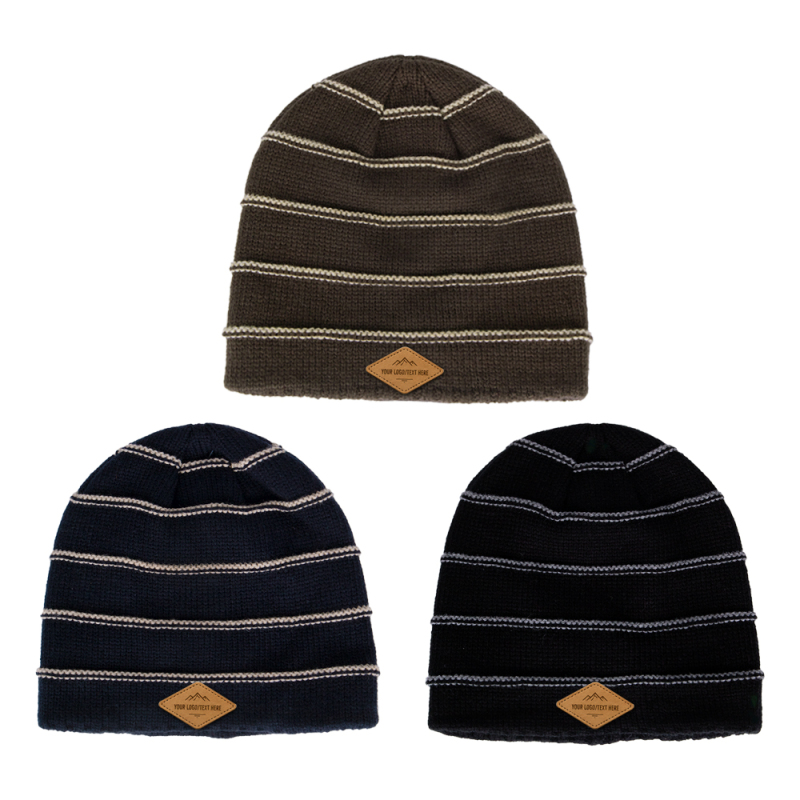 Contrast Trackline Skull Beanie