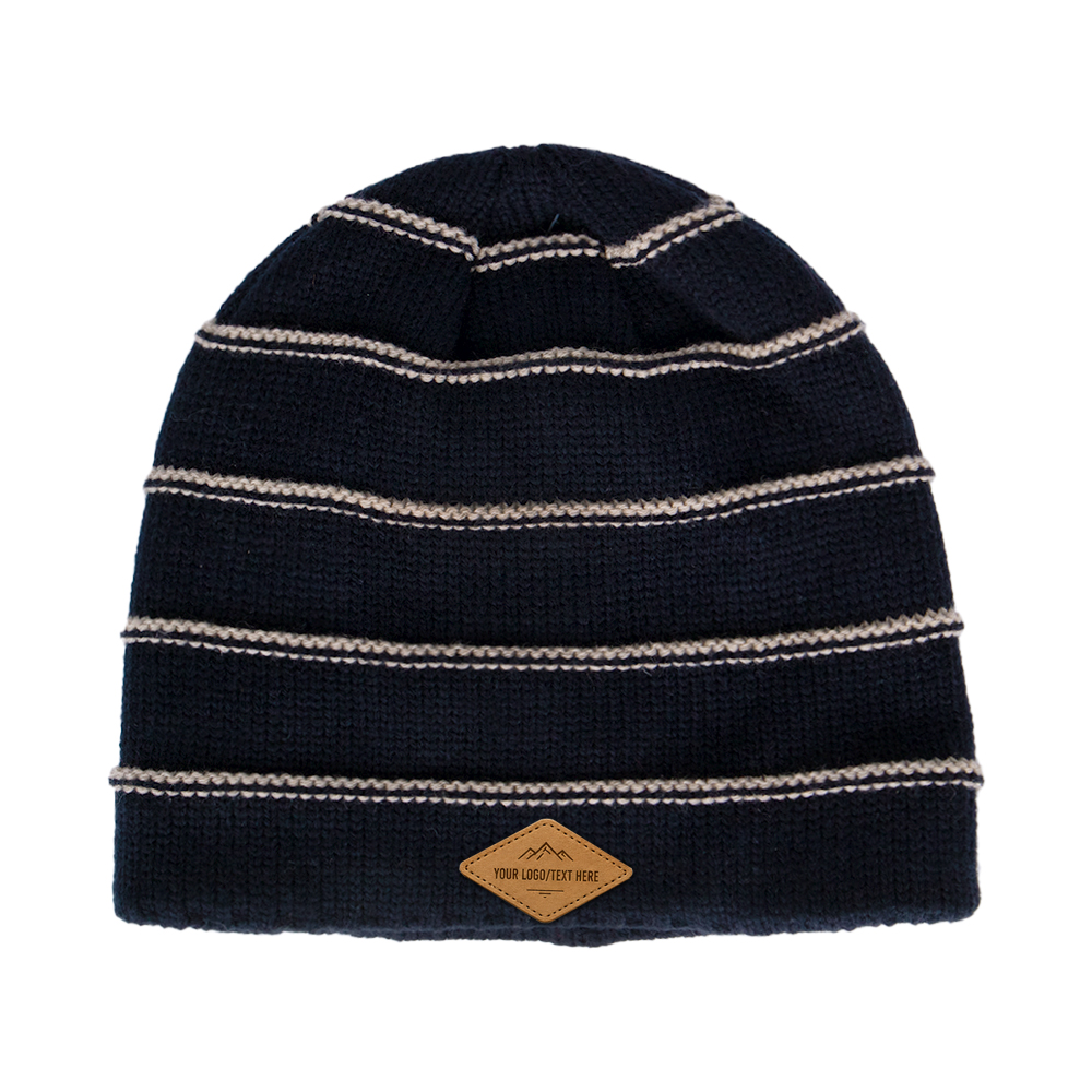 Contrast Trackline Skull Beanie