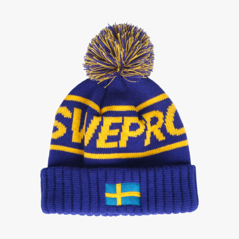 Jacquard Pom Cuff Beanie