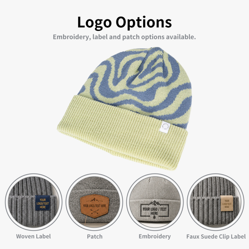 Swirl Jacquard Cuff Beanie
