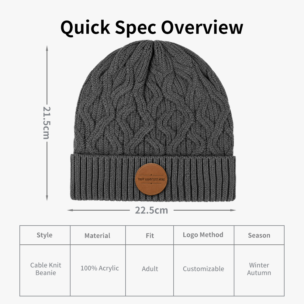 Sculpted Braid Cuff Beanie