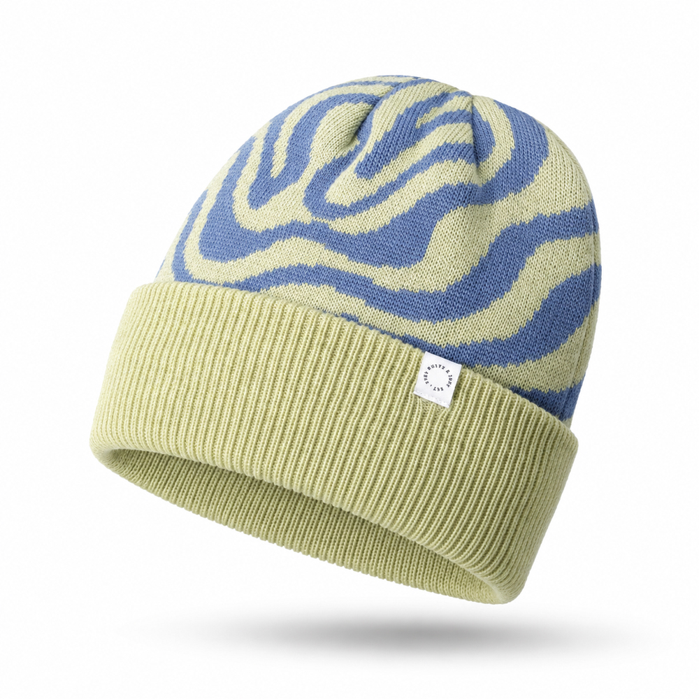 Swirl Jacquard Cuff Beanie