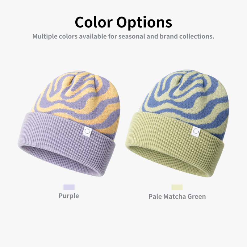 Swirl Jacquard Cuff Beanie