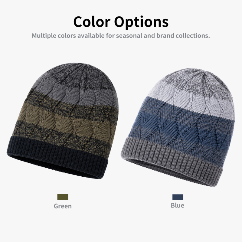 Gradient Cable Skull Beanie