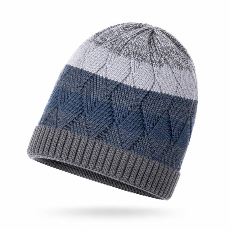 Gradient Cable Skull Beanie
