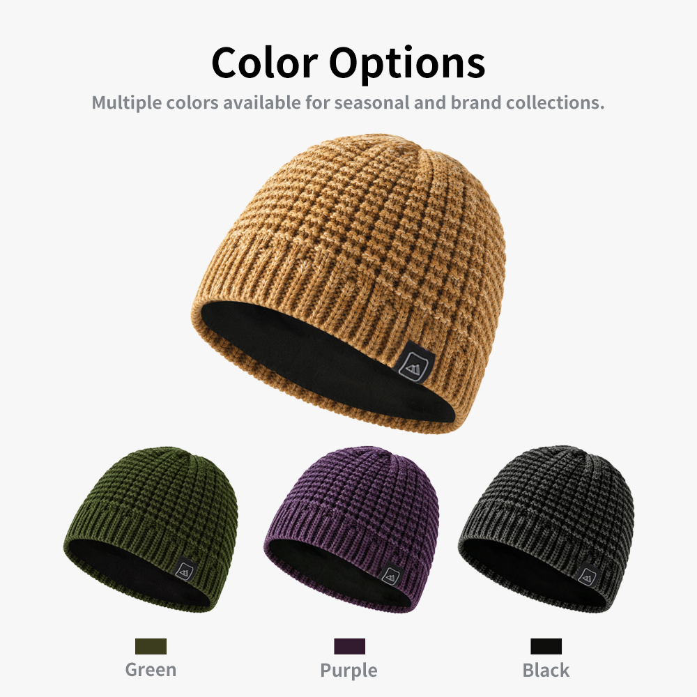 Marled Waffle Knit Beanie