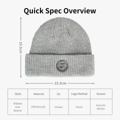 Urban Badge Ribbed Beanie
