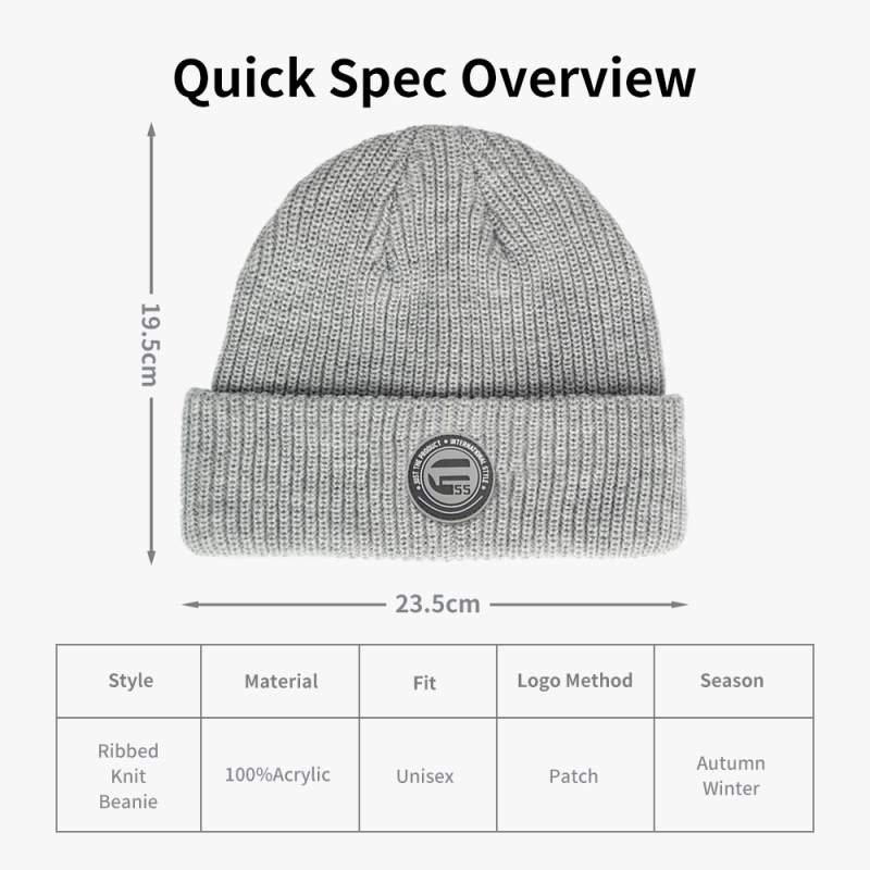 Urban Badge Ribbed Beanie