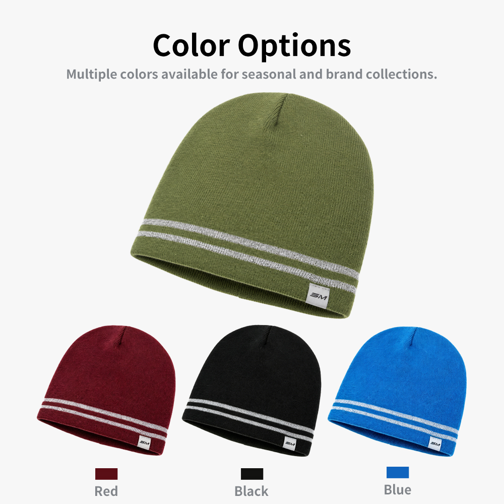 Reflective Stripe Hiking Beanie