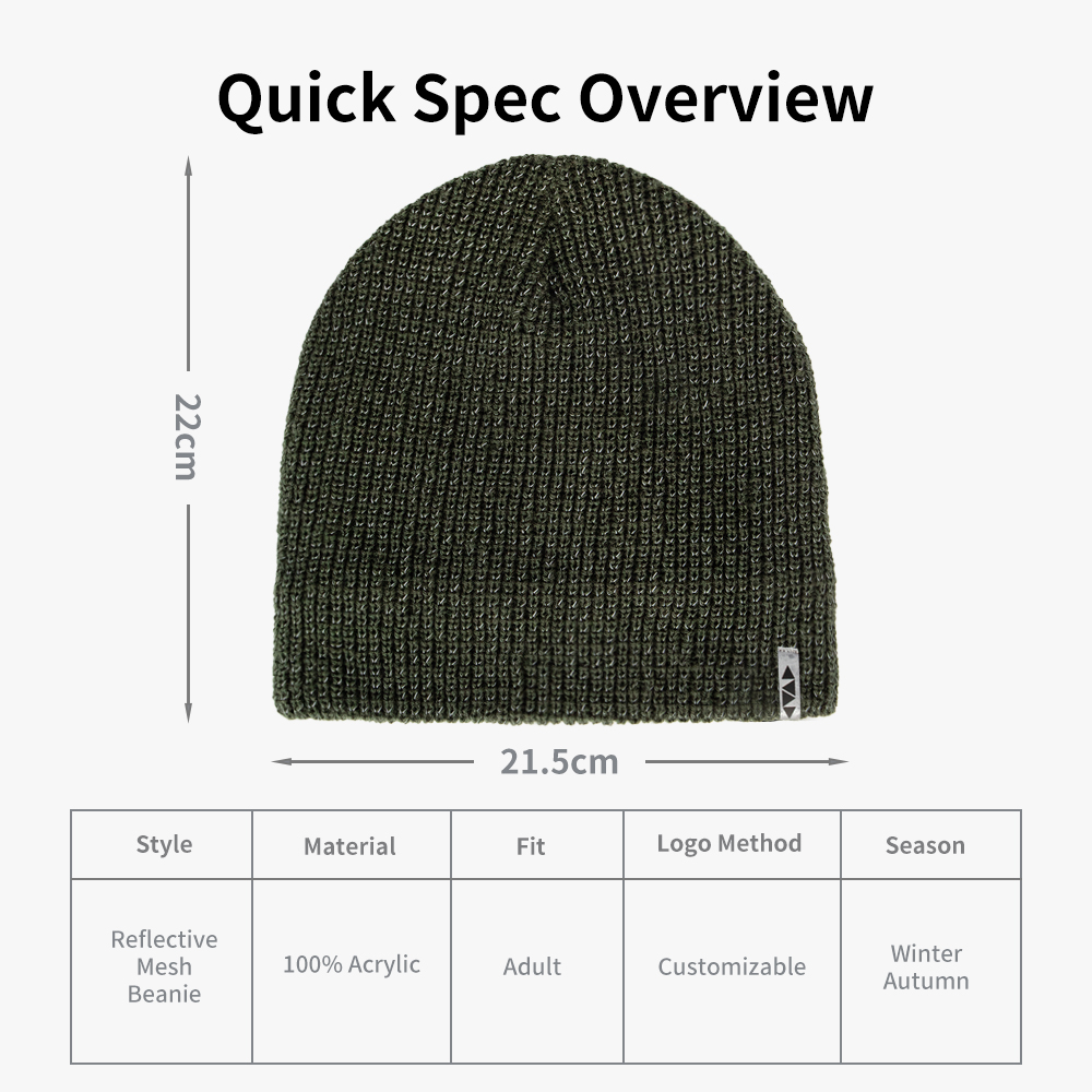 Reflective Mesh Outdoor Beanie