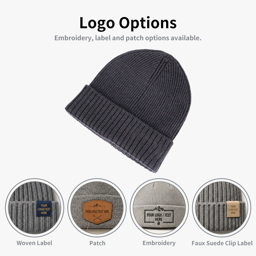 Merino Blend Ribbed Winter Beanie