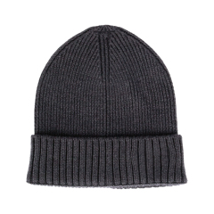 Merino Blend Ribbed Winter Beanie