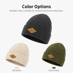 Cotton Cuff Cold Weather Beanie Hat