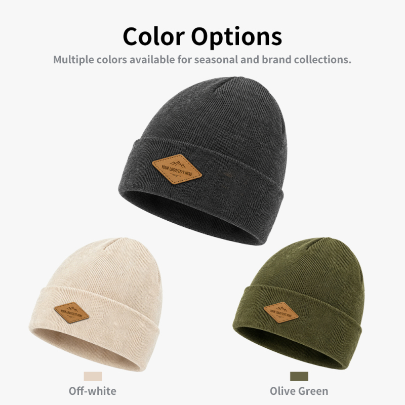 Cotton Cuff Cold Weather Beanie Hat