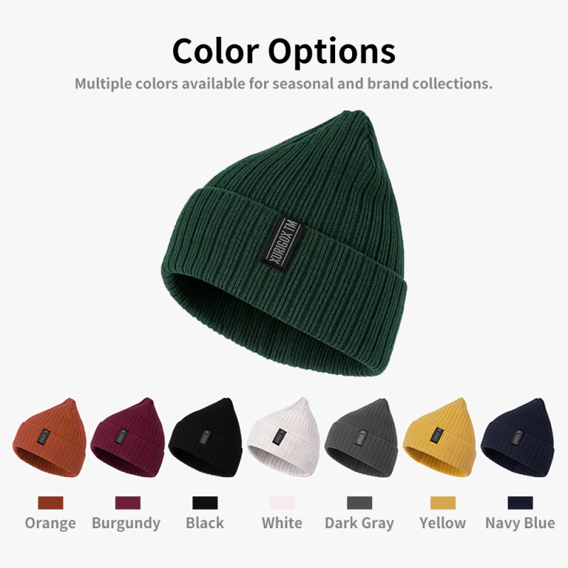 Fine Rib Cotton Beanie