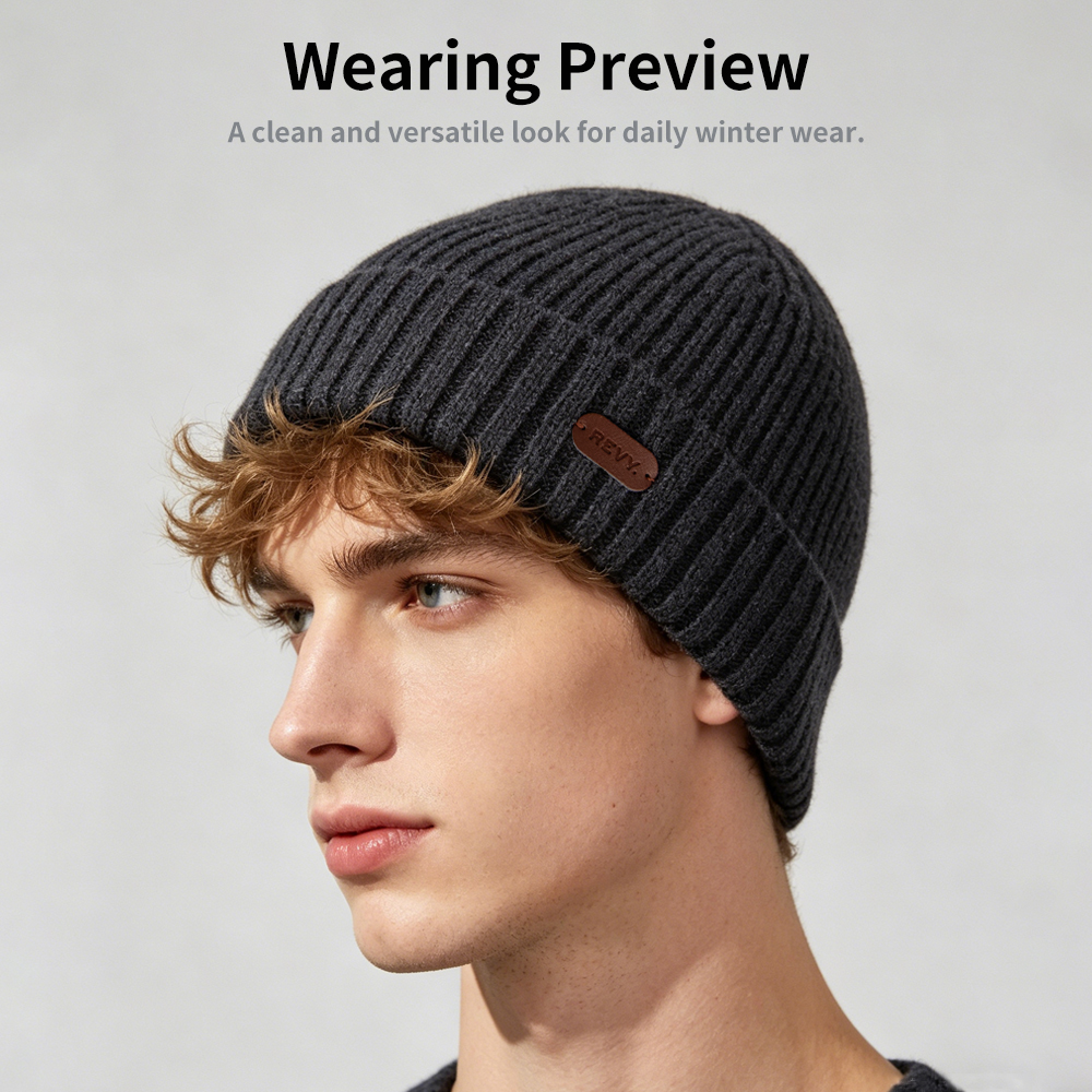 Pure 100% Merino Rib Beanie