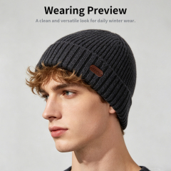 Pure 100% Merino Rib Beanie