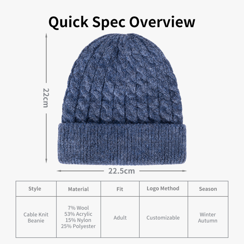 Alpine Cable Knit Beanie