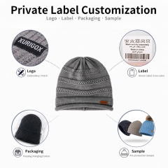 Textured Openwork Knit Beanie