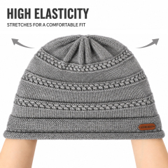 Textured Openwork Knit Beanie