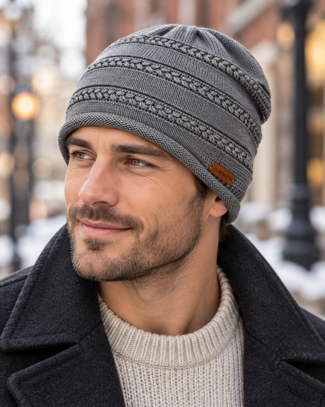 Textured Openwork Knit Beanie