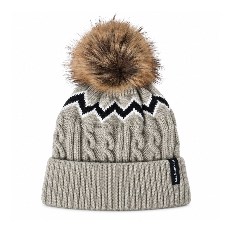 Zigzag Cable Knit Pom Beanie | Beanies.cn