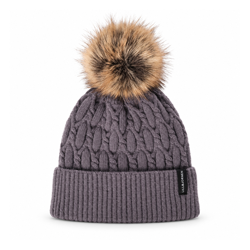 Solid Cable Knit Pom Beanie in Four Colors | Beanies.cn