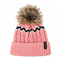 Zigzag Cable Knit Pom Beanie | Beanies.cn