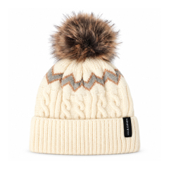 Zigzag Cable Knit Pom Beanie | Beanies.cn
