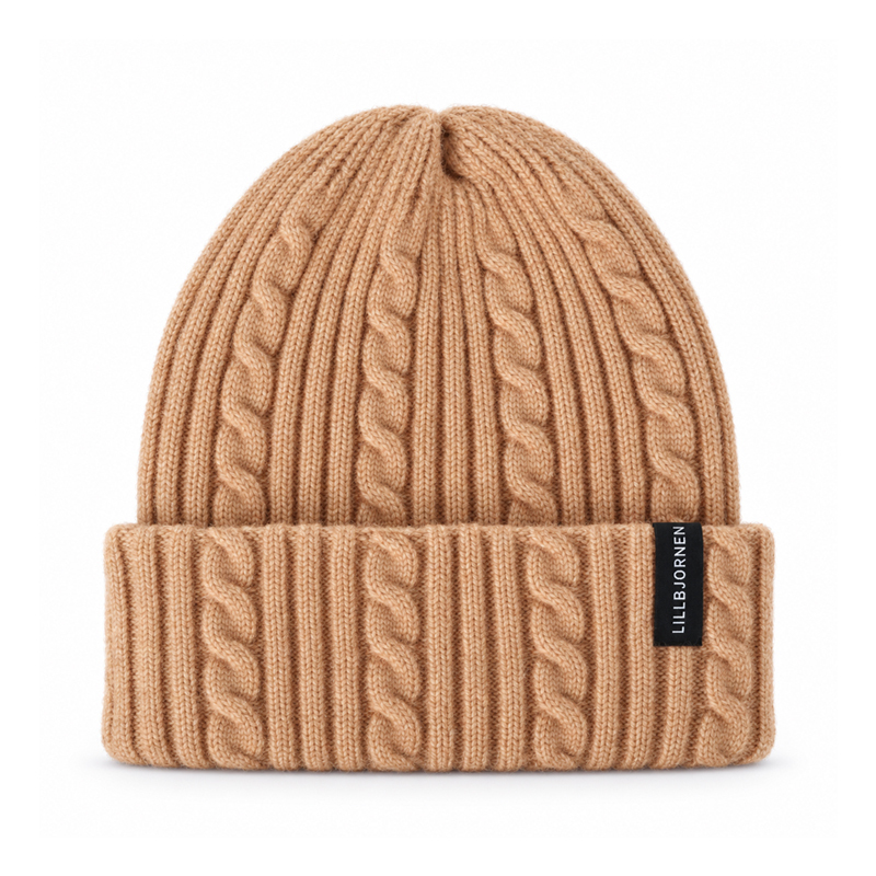 Heritage Cable Knit Beanie with Ribbed Cuff