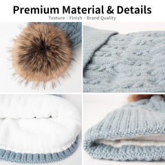 Solid Cable Knit Pom Beanie in Four Colors | Beanies.cn
