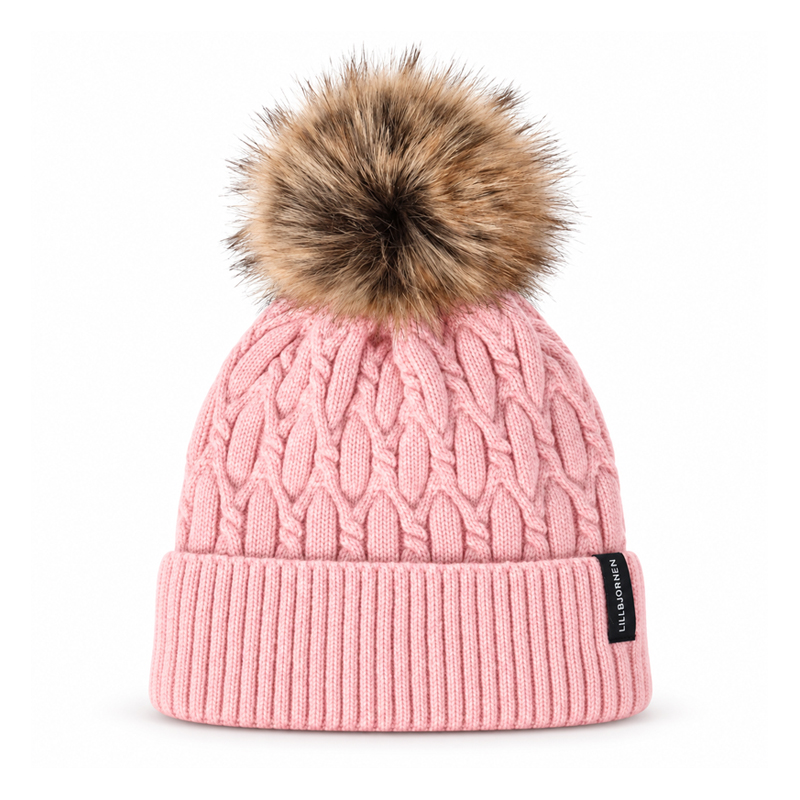 Solid Cable Knit Pom Beanie in Four Colors | Beanies.cn