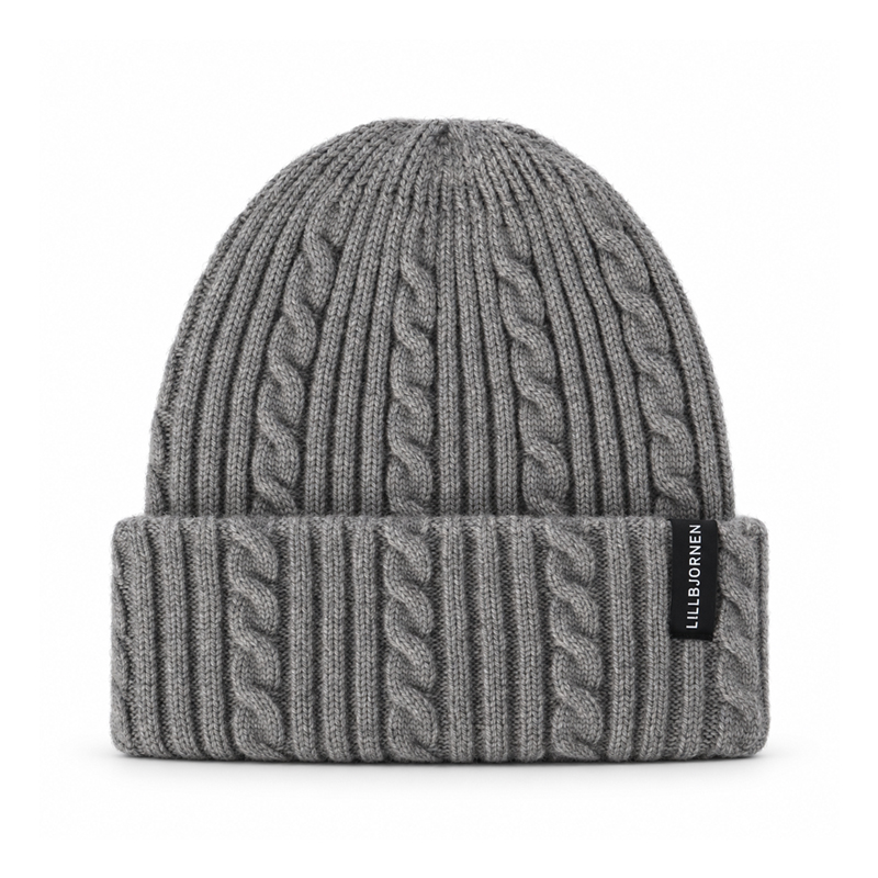 Heritage Cable Knit Beanie with Ribbed Cuff