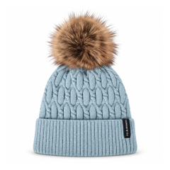 Solid Cable Knit Pom Beanie in Four Colors | Beanies.cn