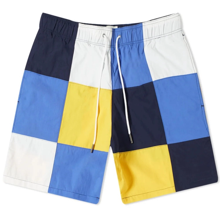 Custom color block shorts