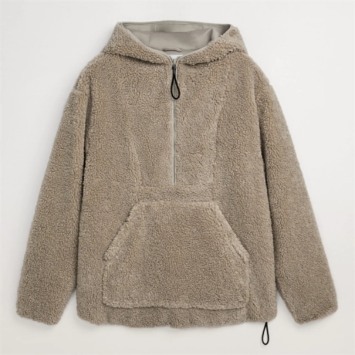Custom shearling hoodie