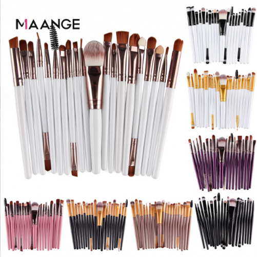 20pcs Makeup Brush Set for Foundation Cosmetics Eyeshadow Eyeliner Loose Powder Fluffy Brushes