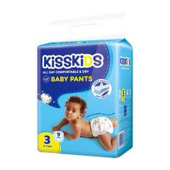 Kisskids Baby Pants Small (size 3, 9ct)