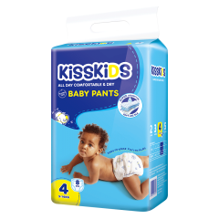 Kisskids Baby Pants Small (size 4, 8ct)