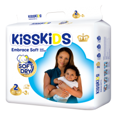 KISSKIDS SOFT DRY BABY DIAPERS JUMBO(S108)