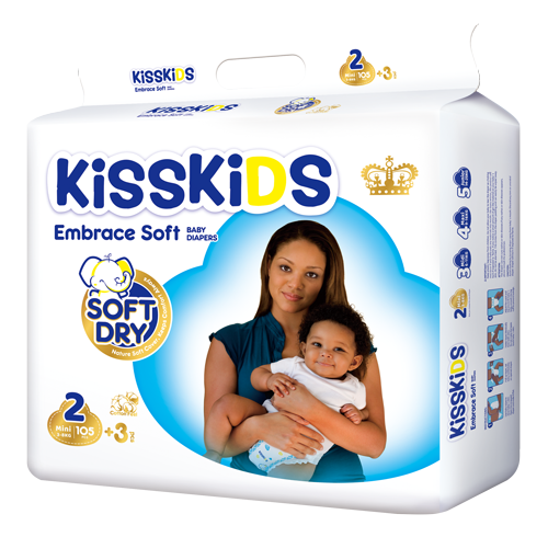 KISSKIDS SOFT DRY BABY DIAPERS JUMBO(S108)